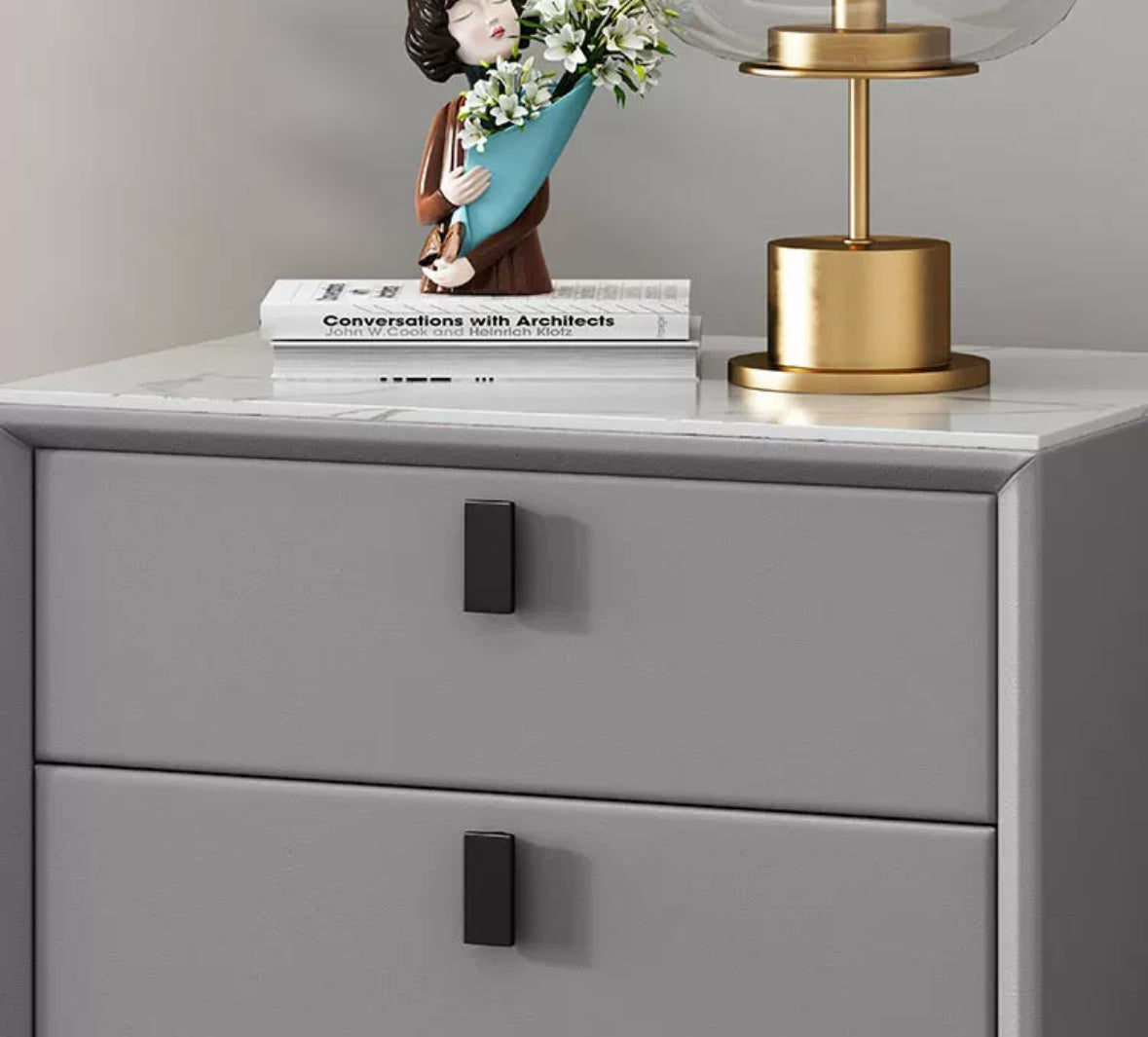 Nordic Style Modern Minimalist Solid Wood Bedside Table