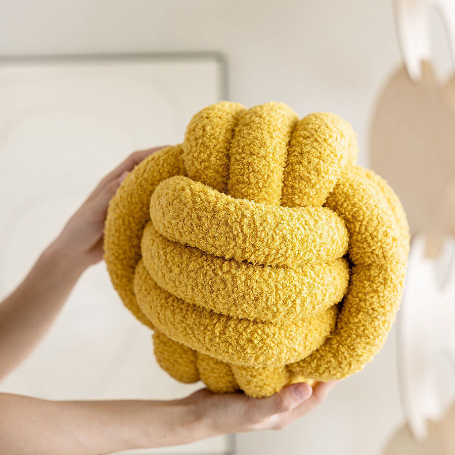 Nordic Luxury Knot Ball Throw Pillow
