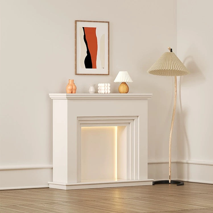 Square French Minimalist Fireplace Decor Cabinet