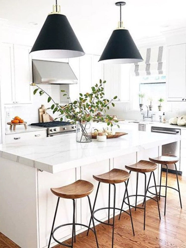 Nordic Style Solid Wood Bar Stool