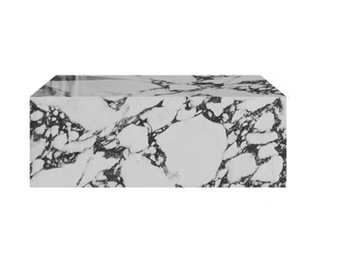 Nordic Style Minimalist Rock Panel Marble Square Coffee Table