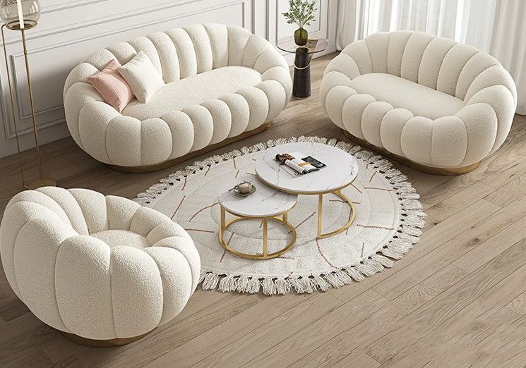 Nordic Style Pumpkin Long Sofa
