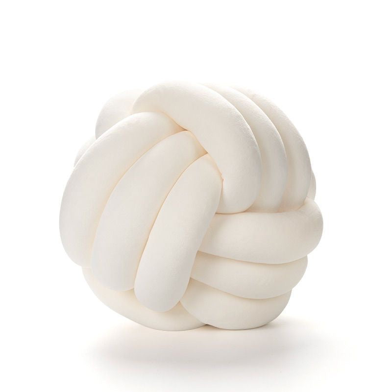 Nordic Luxury Knot Ball Throw Pillow