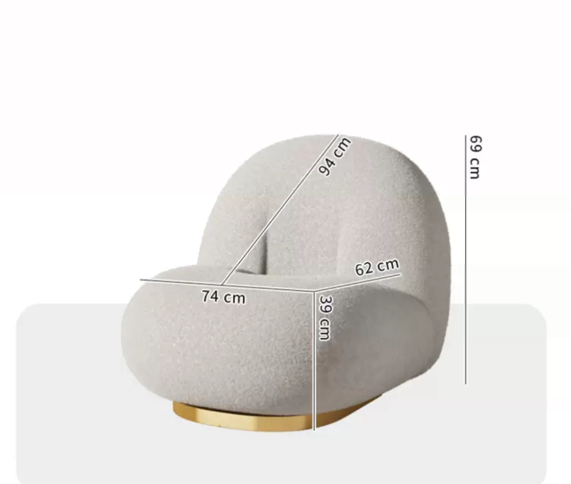 Nordic Style Minimalist Pear-Shape Sofa Chair