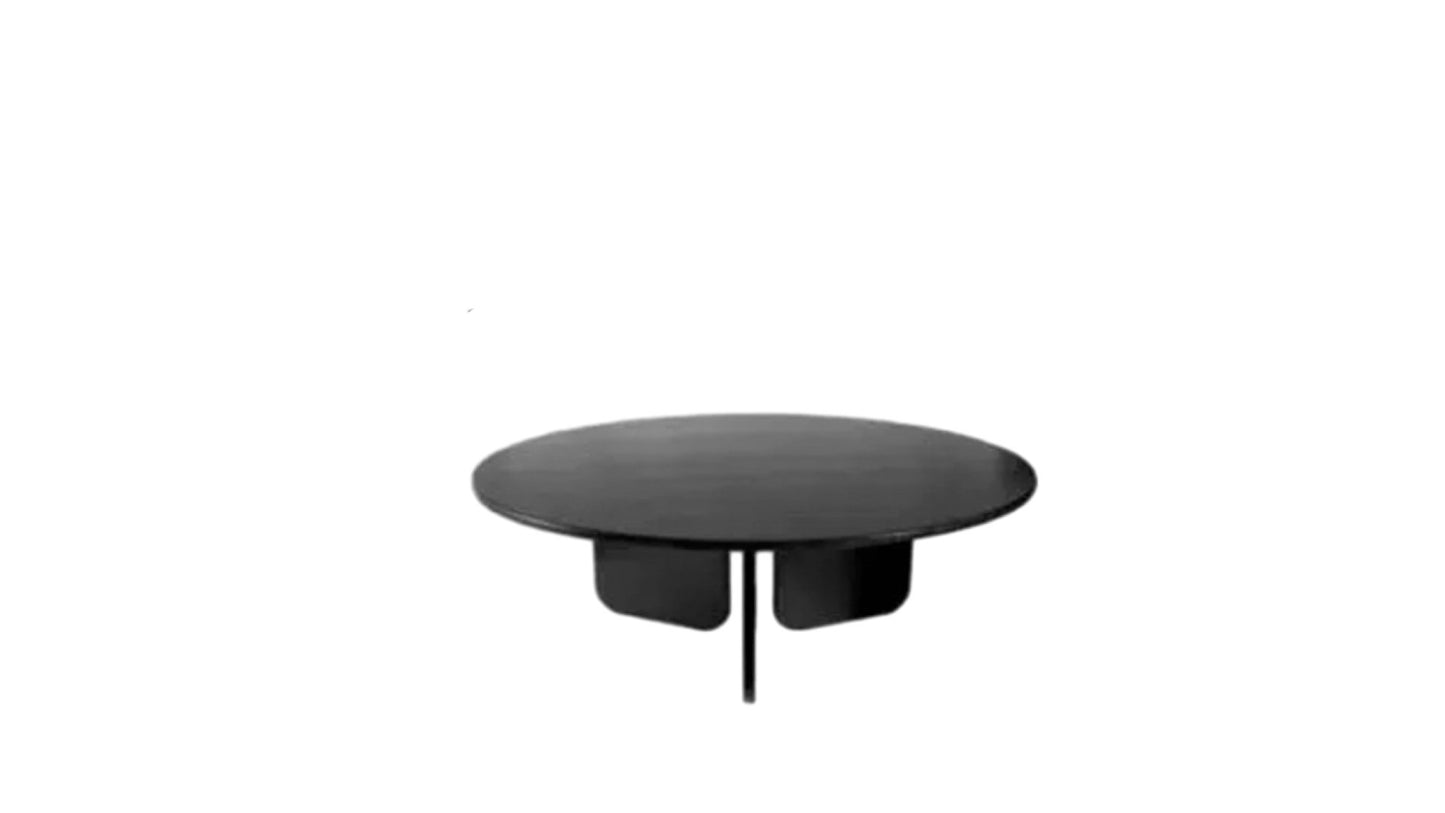 Black Minimalist Round Coffee Table
