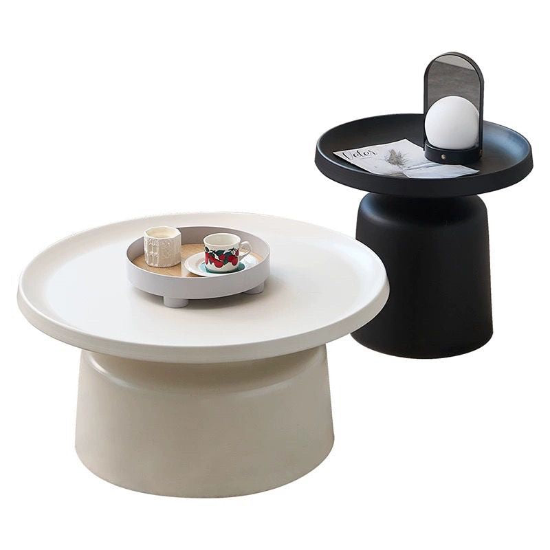 Nordic Style Round Coffee Table Combo