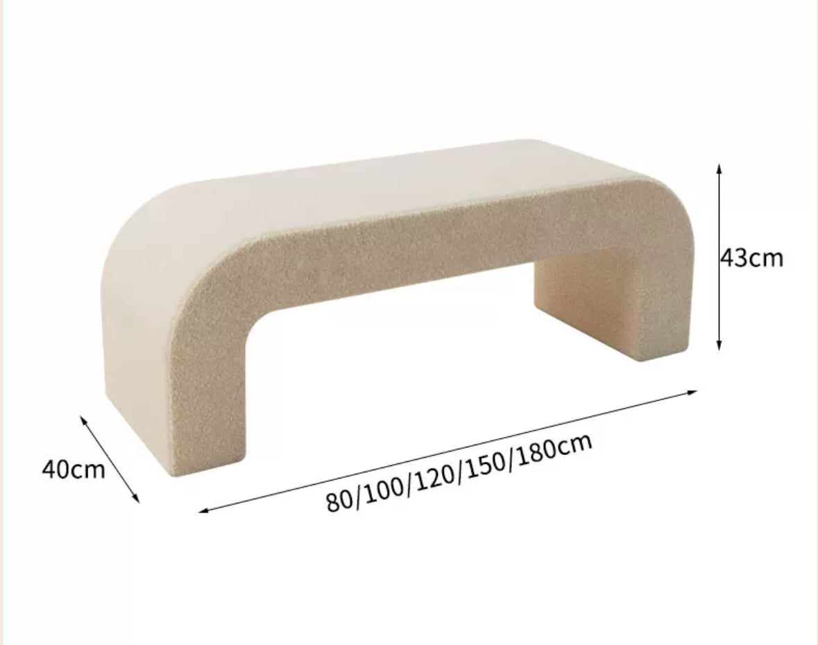 Nordic Style Practical Rectangular Shoe-Changing Bench/Bed End Stool