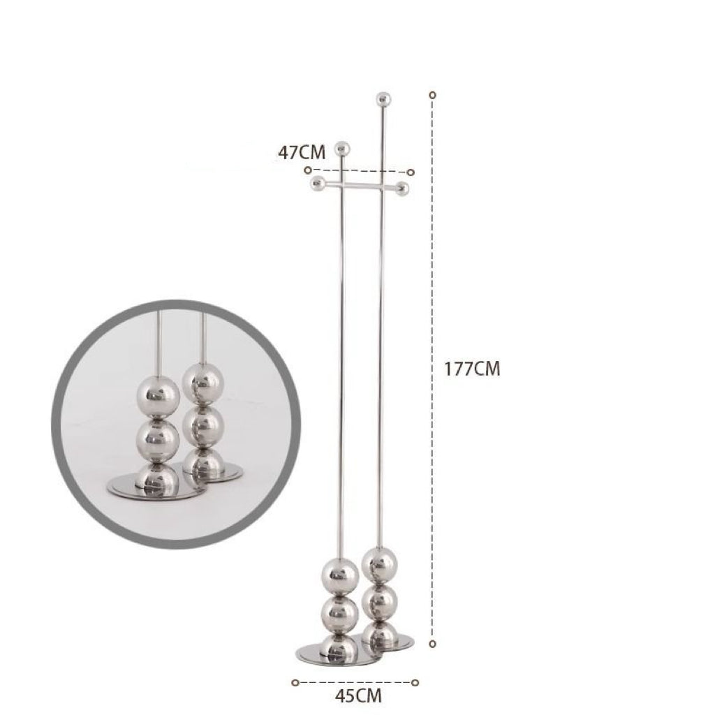 Italian Style Light Luxury Stainless Steel Floor-standing Clothes Rack