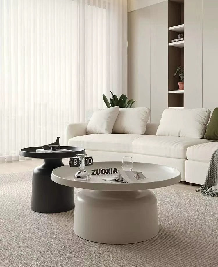 Nordic Style Round Coffee Table Combo