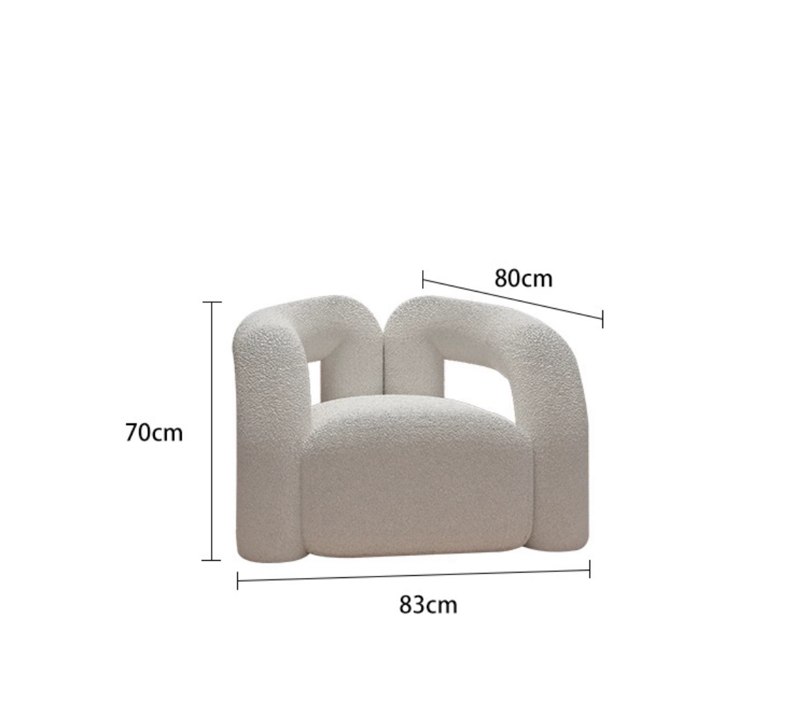 Elegant Luxury Lamb Plush Sofa
