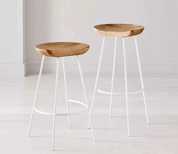 Nordic Style Solid Wood Bar Stool