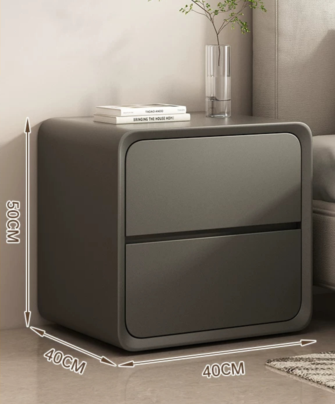 Nordic Style Minimalist Solid Wood Bedside Table