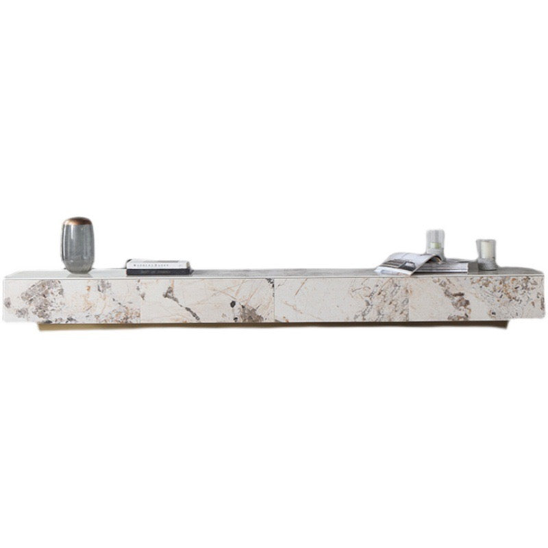 Italian Style Rock Panel Luxury TV Cabinet Coffee Table Combination