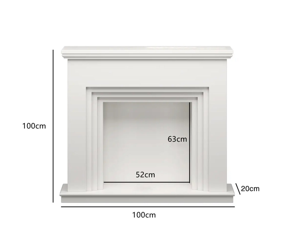 Square French Minimalist Fireplace Decor Cabinet