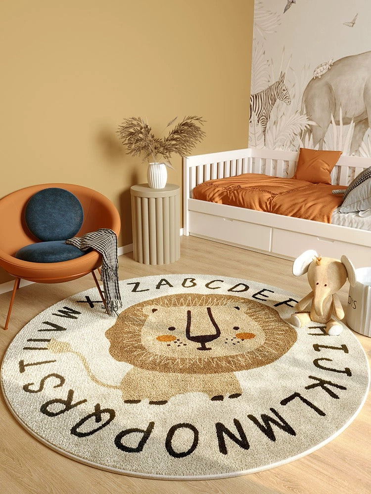 Round Children's Playful Rug