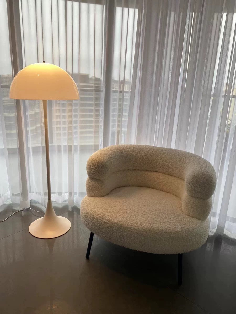 Nordic Minimalist White Single Chair Sofa