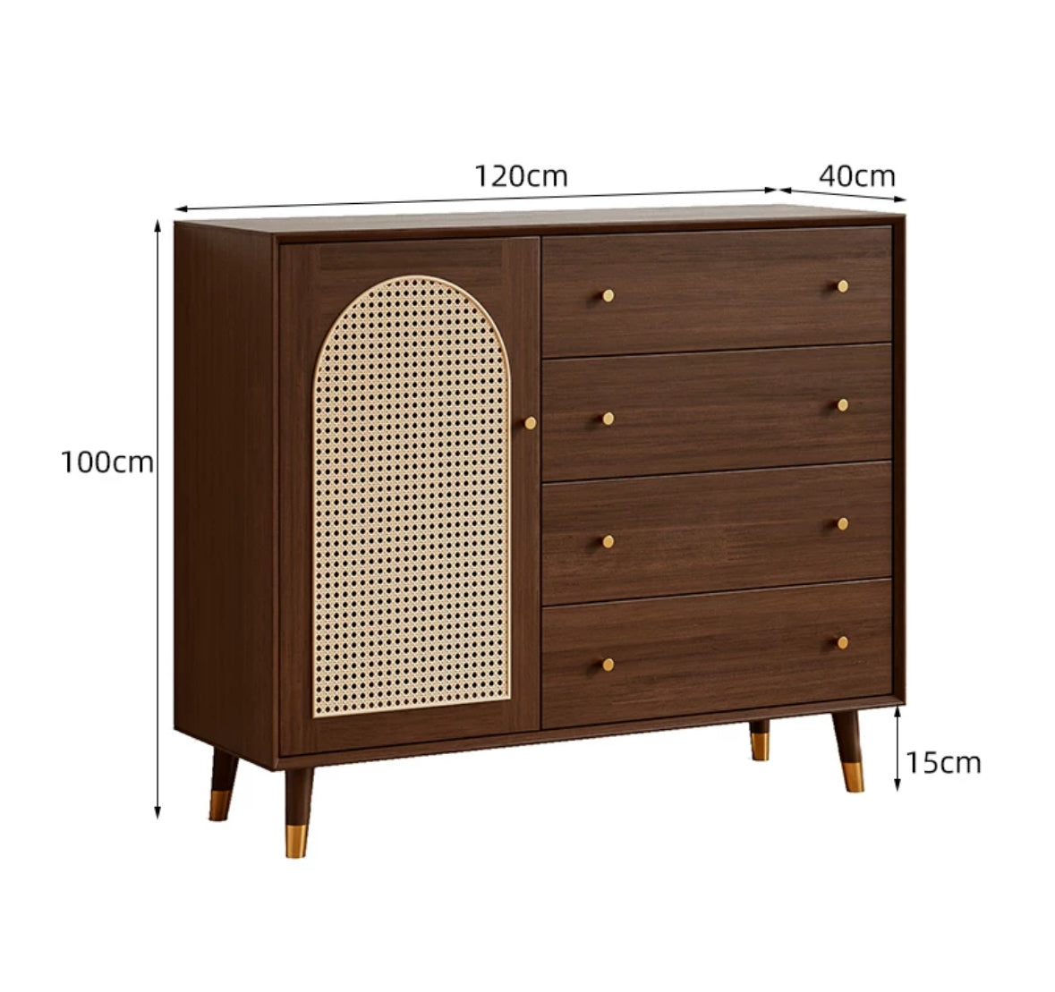 Nordic Style Solid Wood Entryway Storage Cabinet