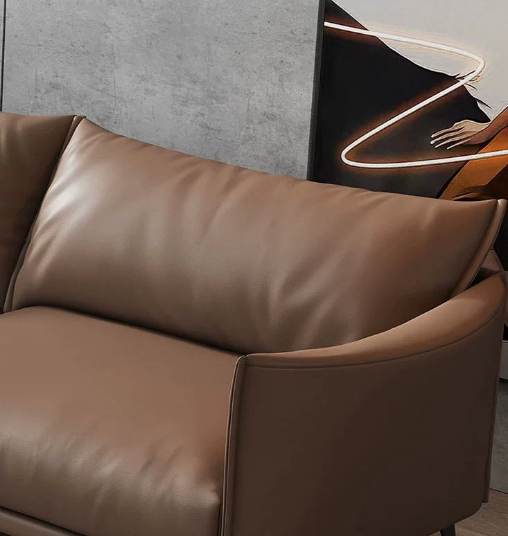 Minimalist and Durable Leather Sofa