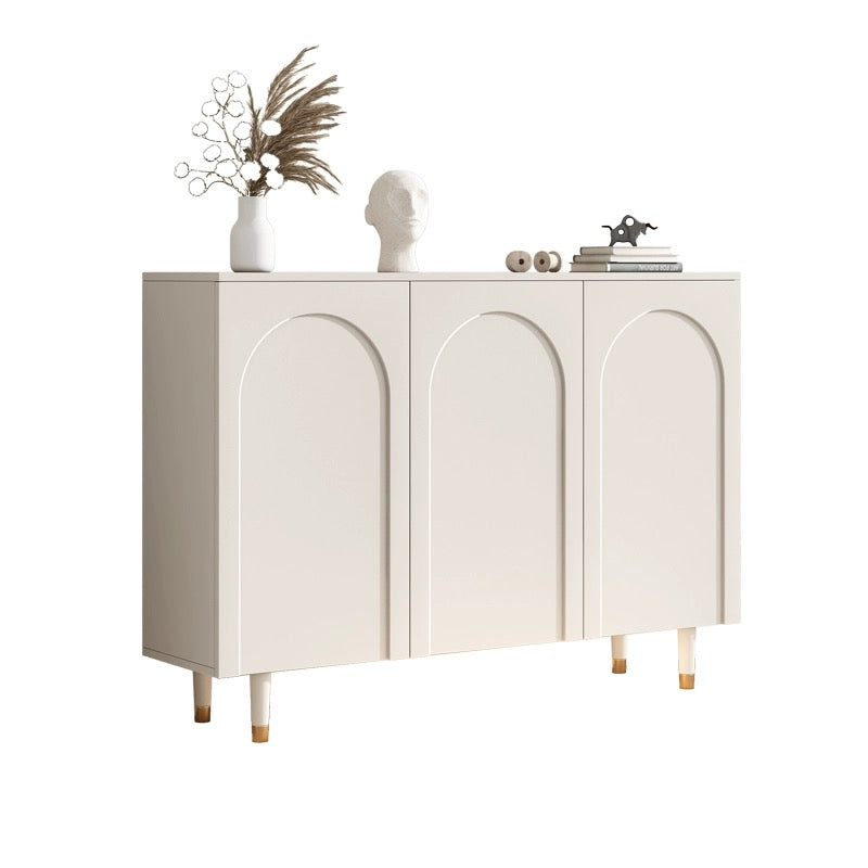Nordic Style Minimalist Creamy White Shoe Cabinet