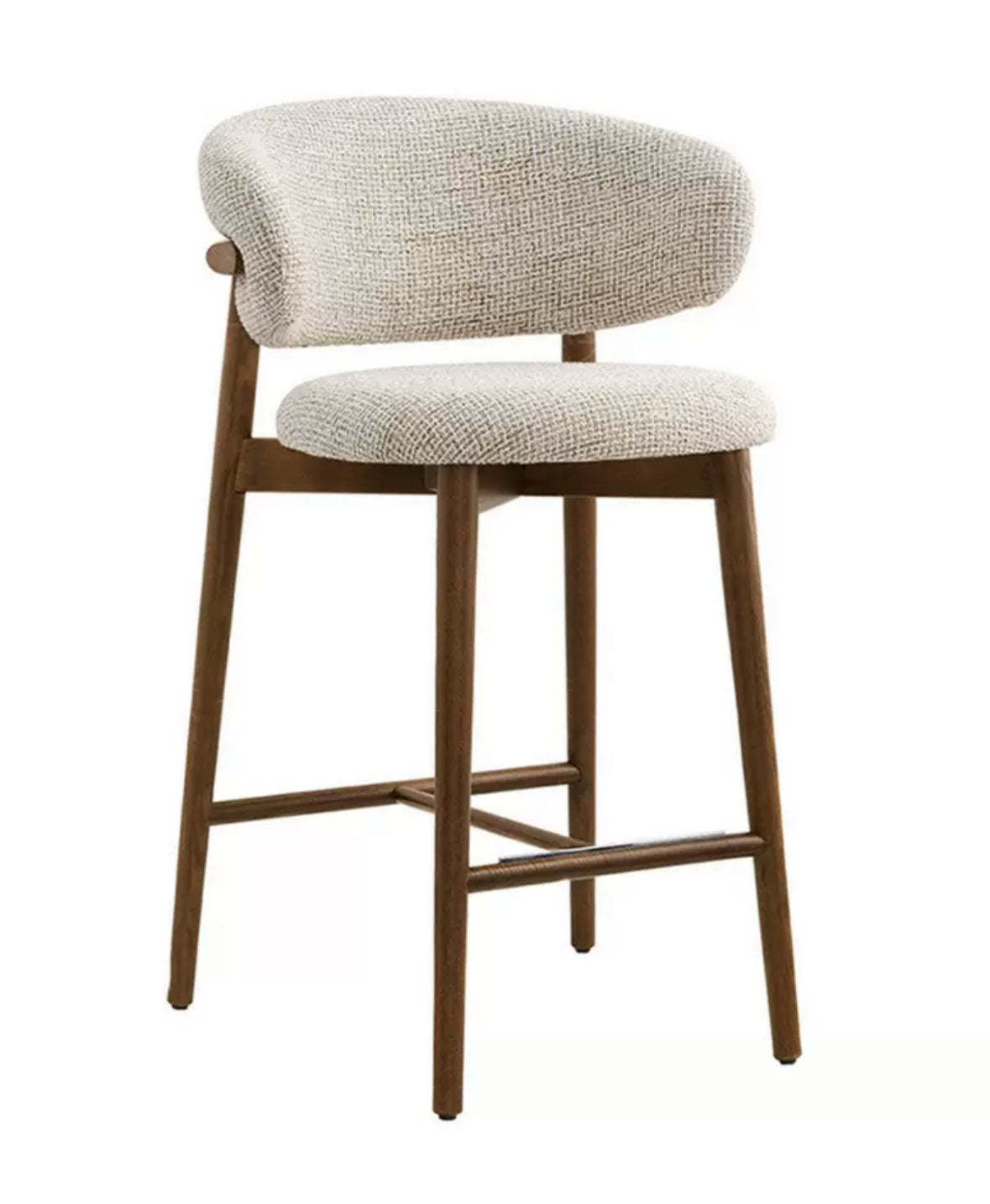 Nordic Style Minimalist Solid Wood Bar Stool