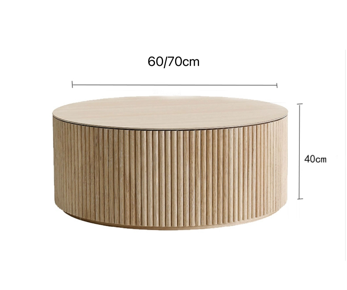 Nordic Simple Solid Wood Round Coffee Table