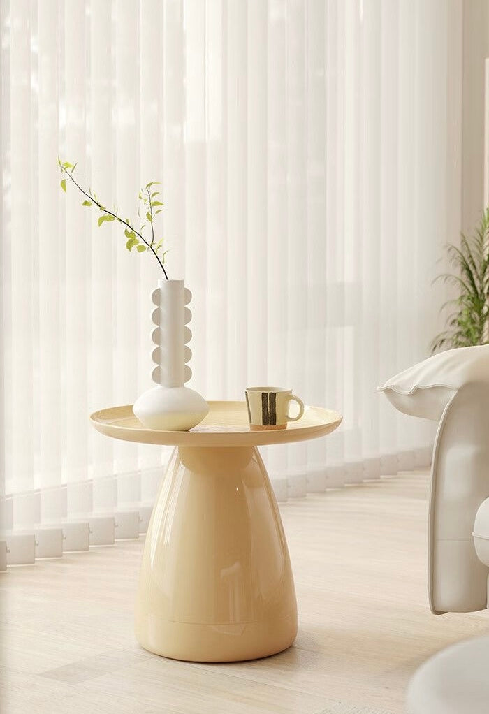 Ins Style Creamy Minimalist Round Side Table