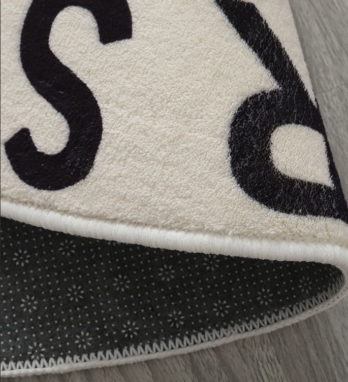 Round Children's Playful Letter Rug