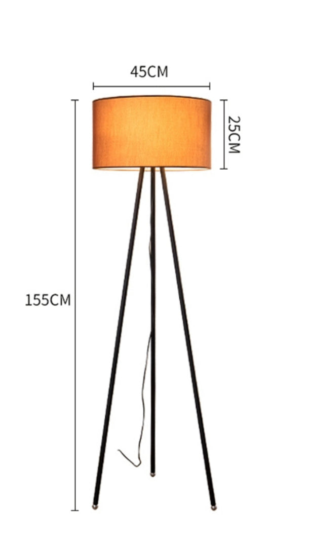 Nordic Linen Lampshade Floor Lamp