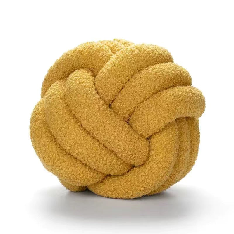 Nordic Luxury Knot Ball Throw Pillow