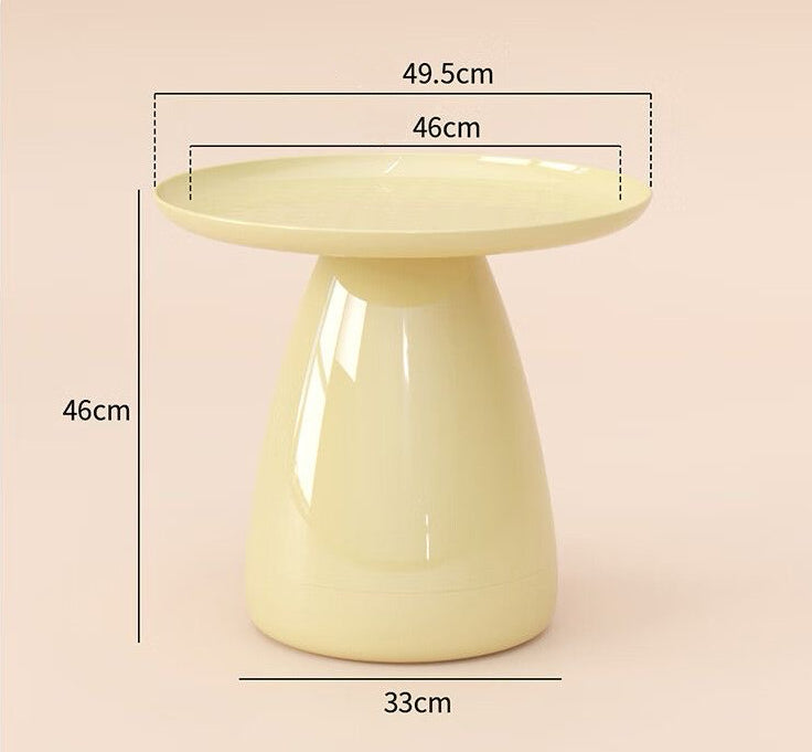 Ins Style Creamy Minimalist Round Side Table