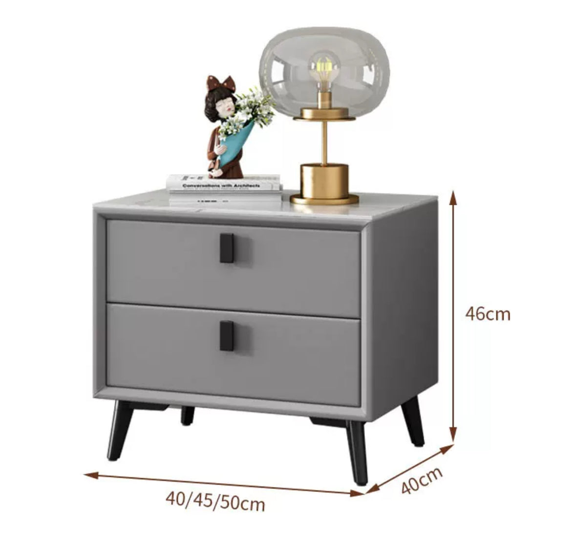 Nordic Style Modern Minimalist Solid Wood Bedside Table