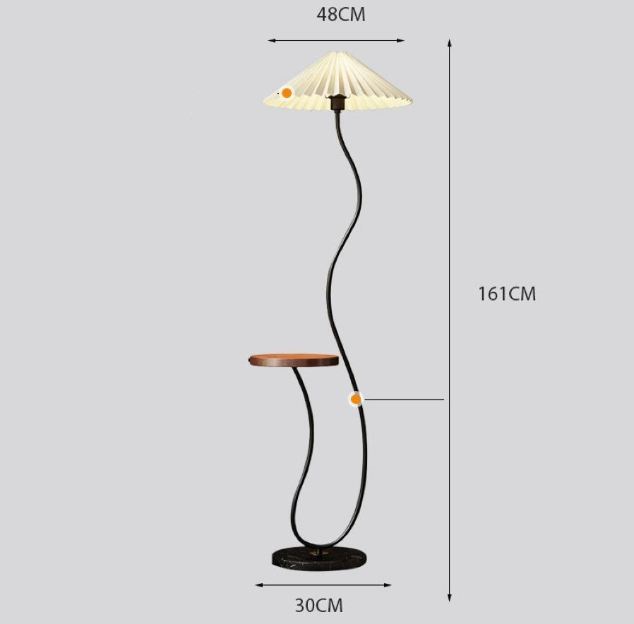 INS Style Pleated Lampshade Floor Lamp