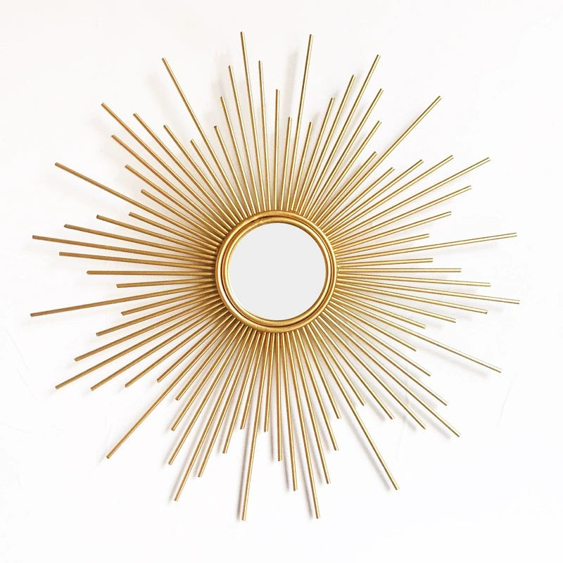 Metal Sun-Shaped Wall Decoration