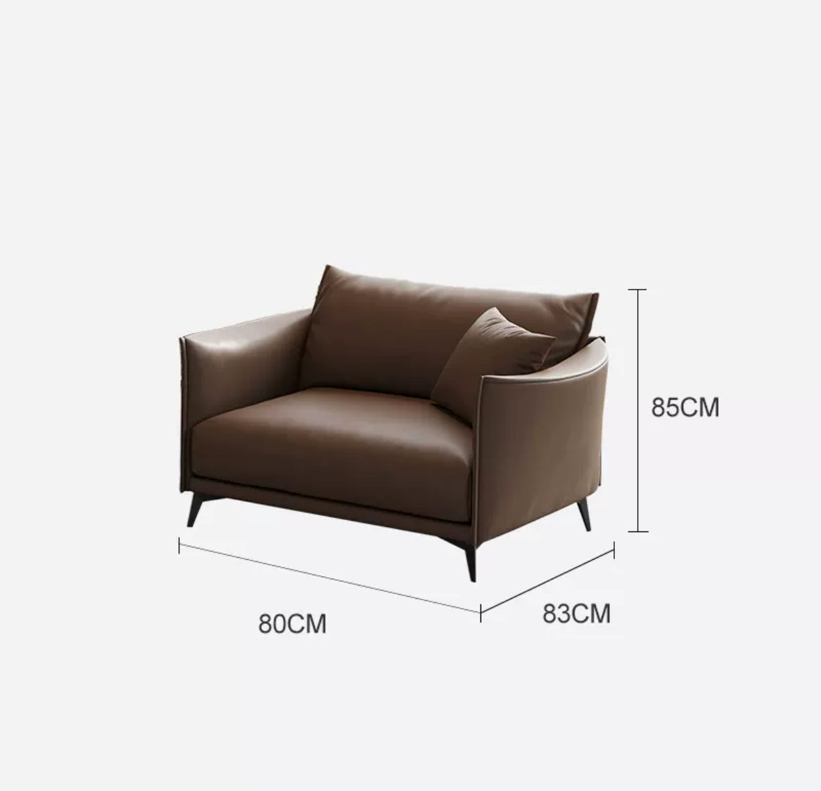 Minimalist and Durable Leather Sofa