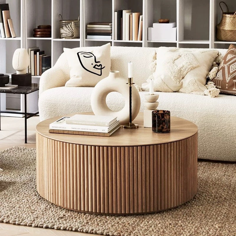 Nordic Simple Solid Wood Round Coffee Table