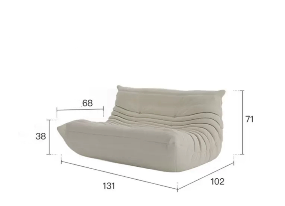 Nordic Style Double Caterpillar Sofa