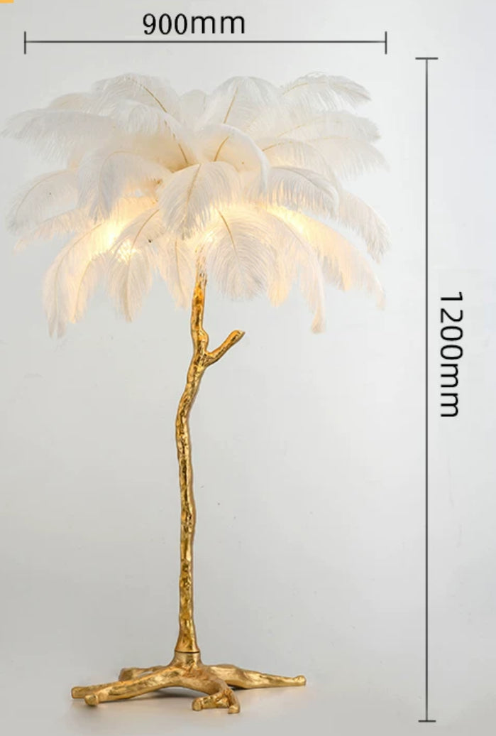 Italian Light Luxury Feather Floor Lamp