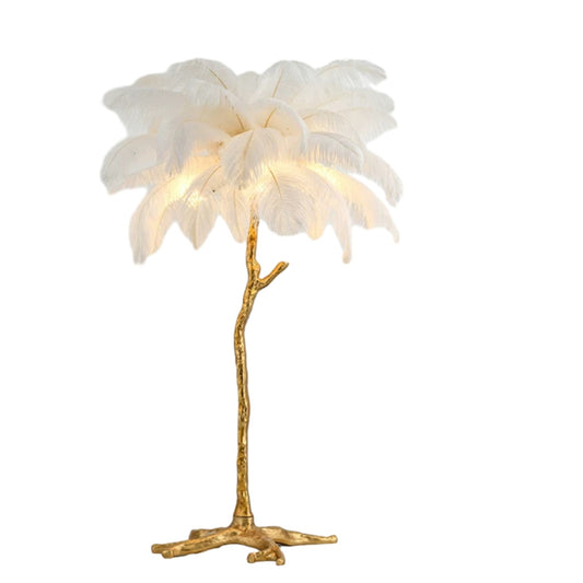 Italian Light Luxury Feather Floor Lamp