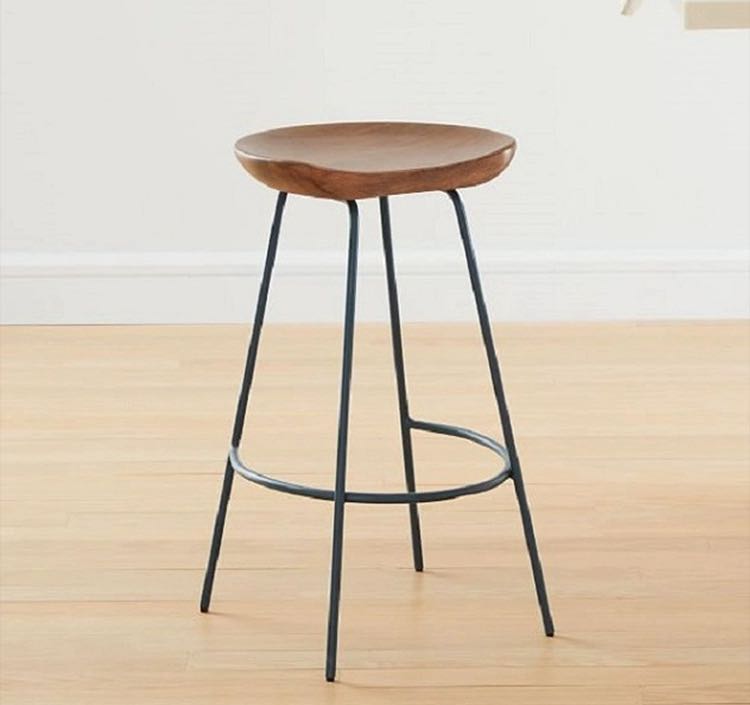Nordic Style Solid Wood Bar Stool