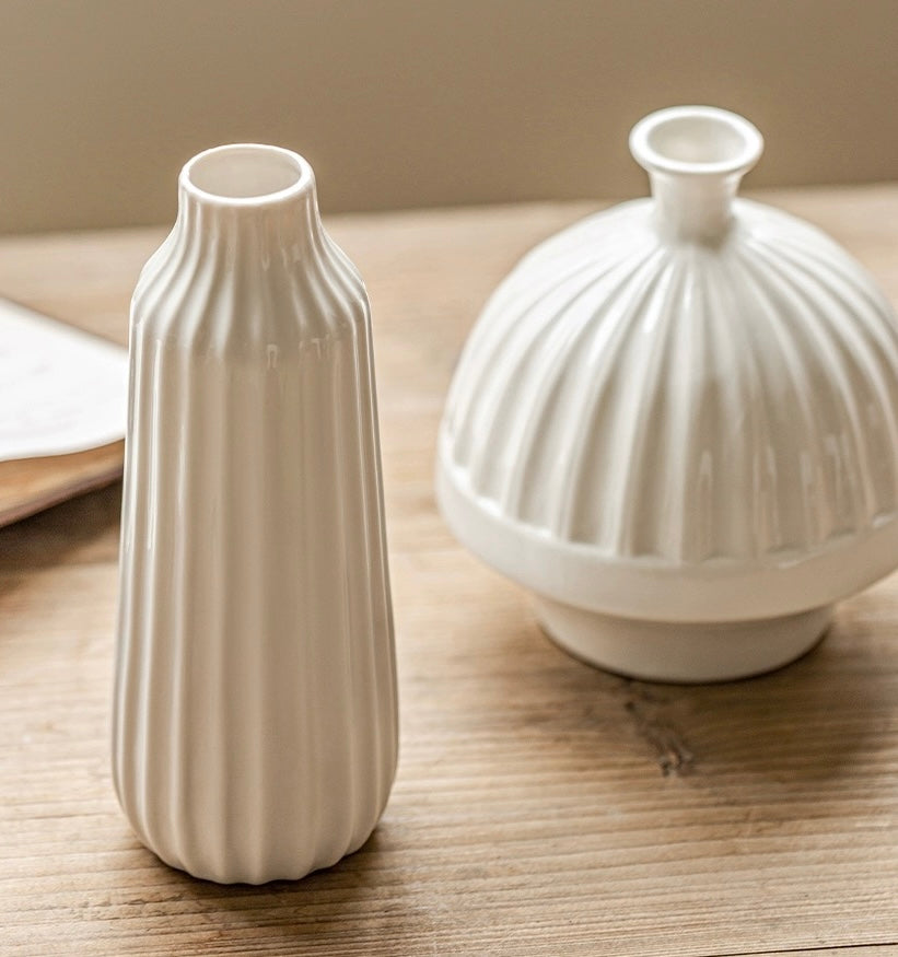Nordic Style White Ceramic Vase