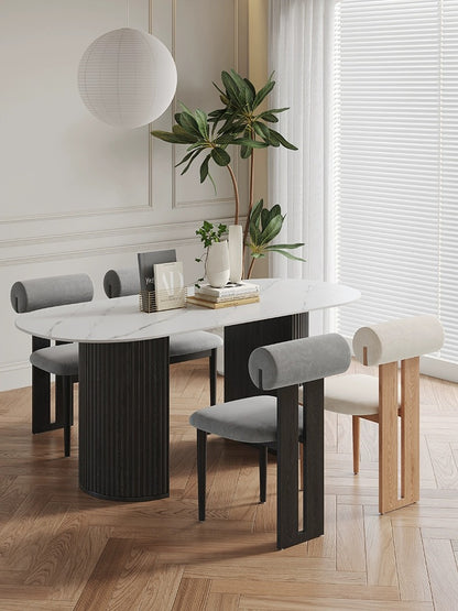 Nordic Simple Rectangular Slate Dining Table