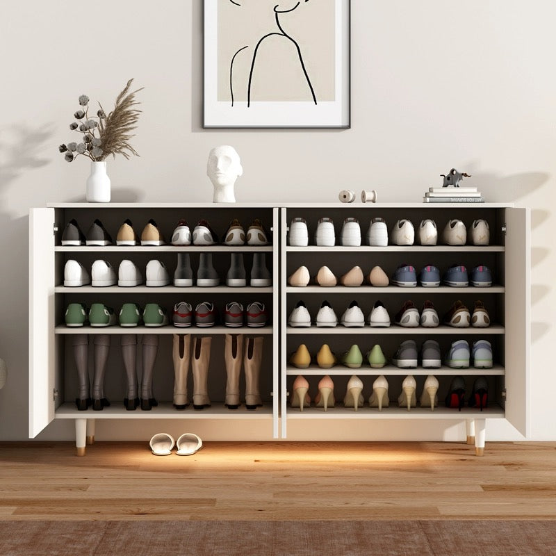 Nordic Style Minimalist Creamy White Shoe Cabinet