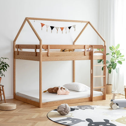 INS Style Solid Wood Kids Bunk Bed
