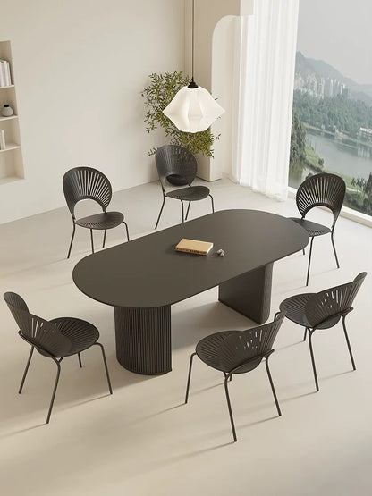 Nordic Simple Rectangular Slate Dining Table