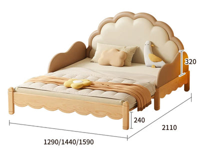 Nordic Design Solid Wood Extendable Children's Bed