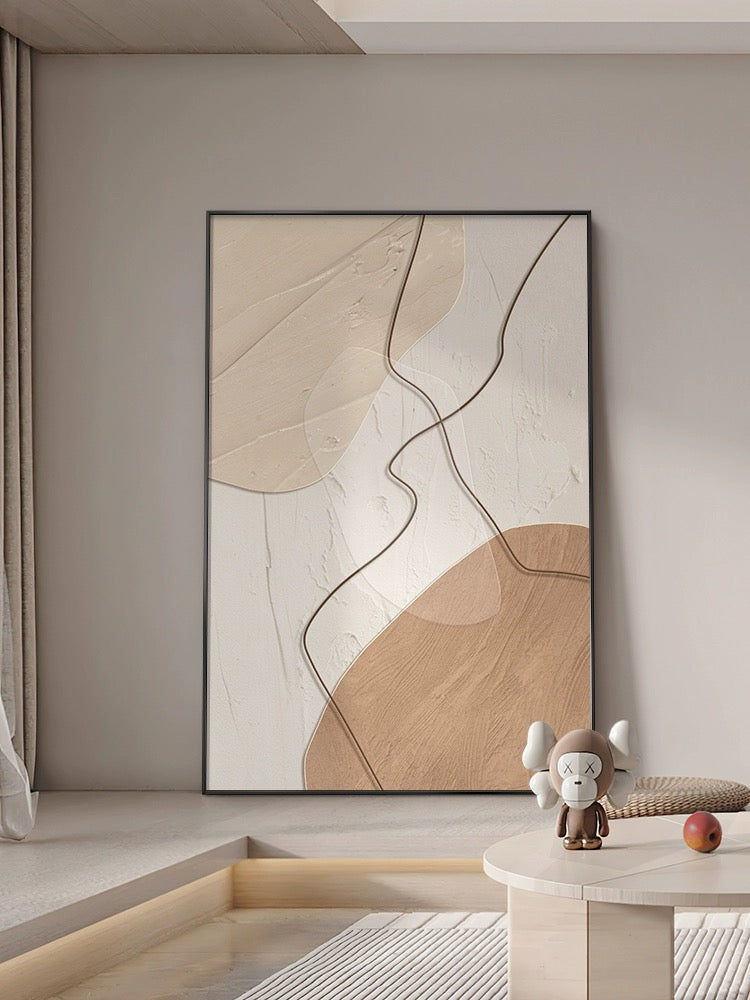 Nordic Creamy Style Abstract Decorative Painting