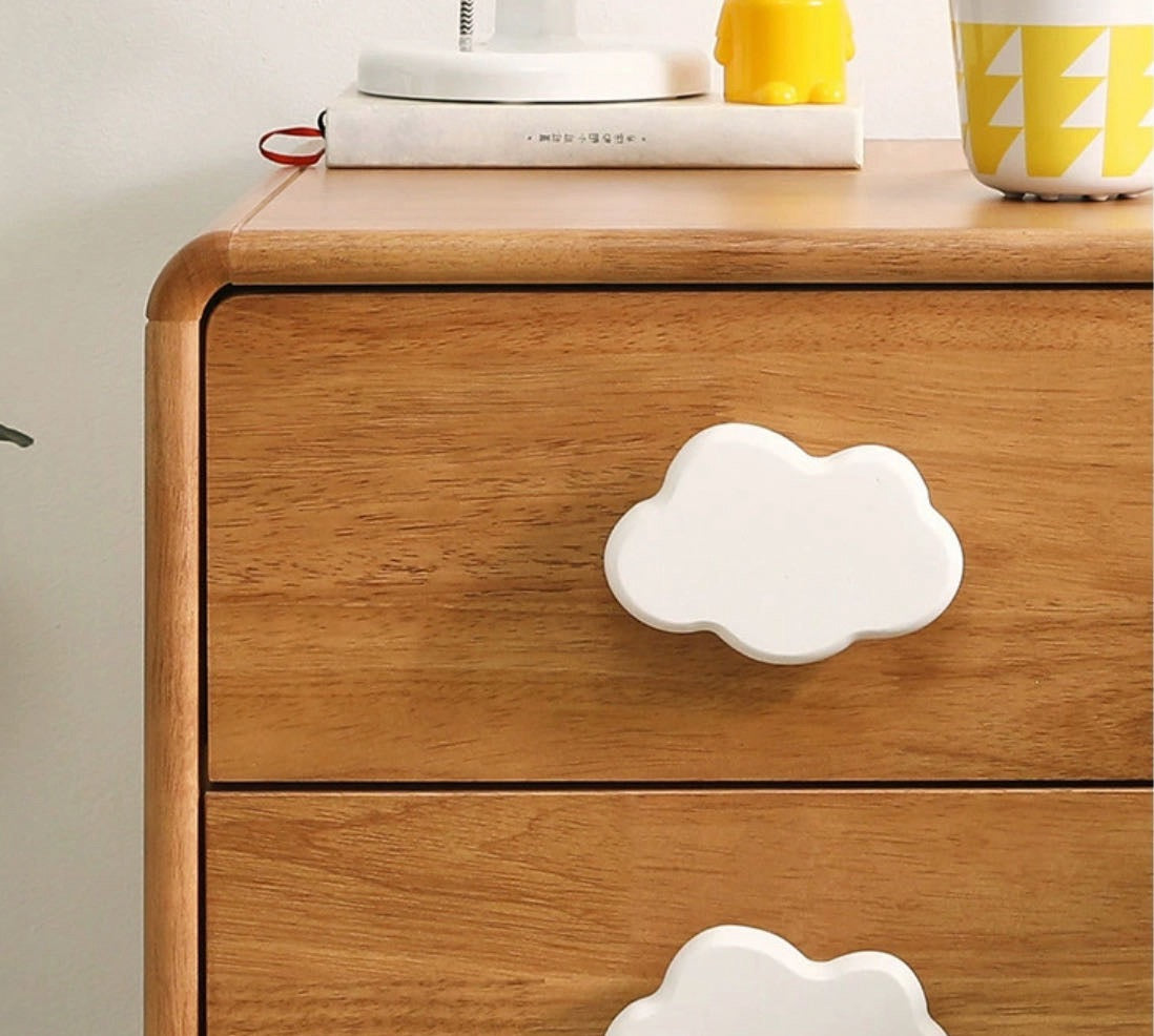 INS Style Solid Wood Cloud Children's Bedside Table