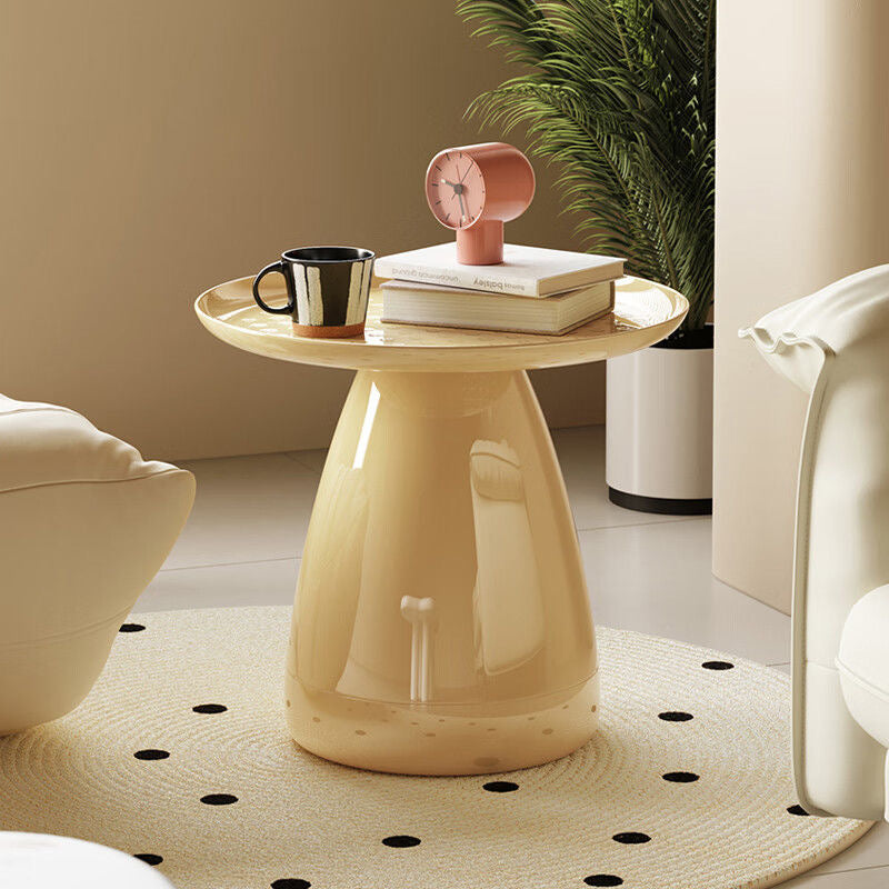 Ins Style Creamy Minimalist Round Side Table