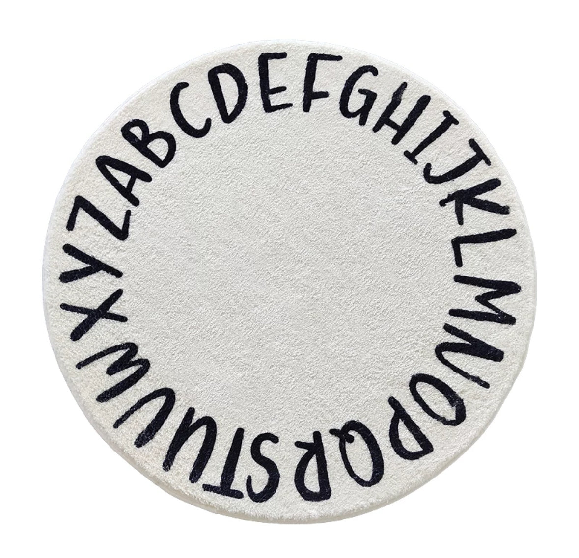 Round Children's Playful Letter Rug – Stylehome