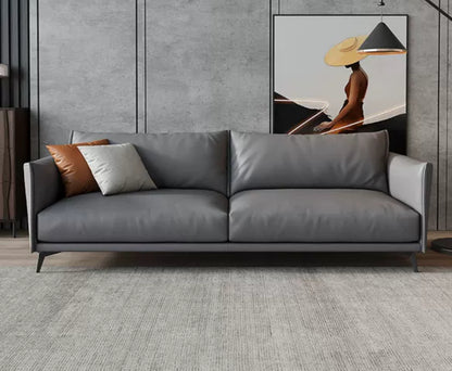 Minimalist and Durable Leather Sofa
